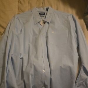 Chaps Sky Blue Men's Dress Shirt